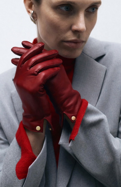 Перчатки 407 Бордовый