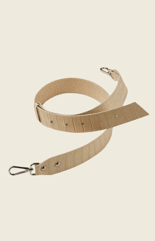 Ремень New belt Молочный (кроко-кожа)