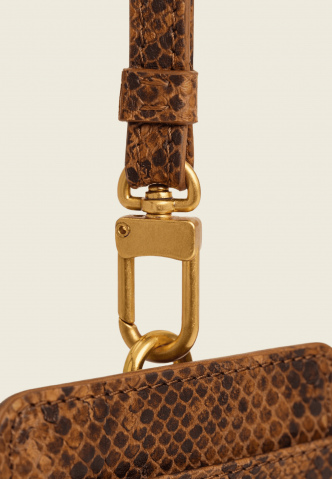 Кредитница W5301 Змеиный принт (коричневый)