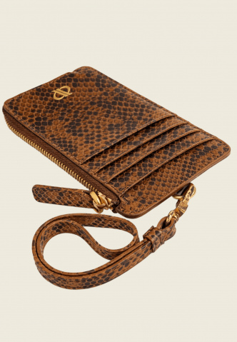 Кредитница W5301 Змеиный принт (коричневый)