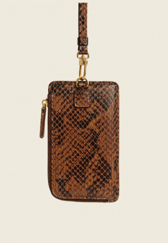 Кредитница W5301 Змеиный принт (коричневый)